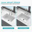Undermount Single Bowl Fireclay Kitchen Sink, Rectangular Single Bowl Sink Basin