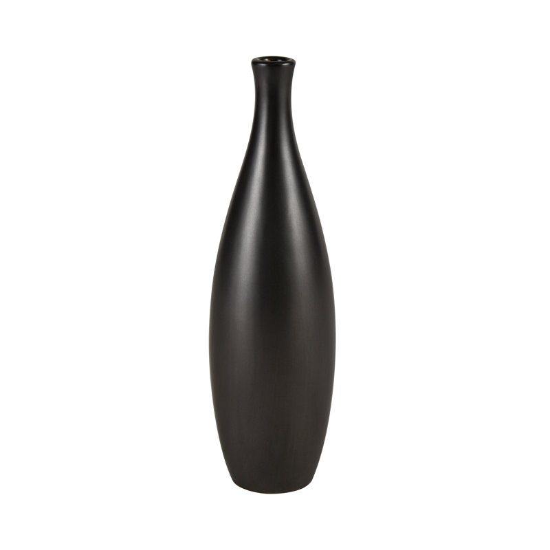 Faye Vase - Tall Black, Black