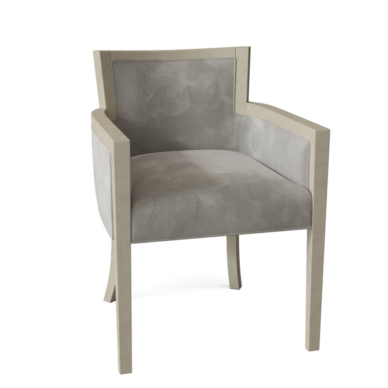 Chaise avec accoudoirs rembourrée Albany, Sable 9508, Noisette