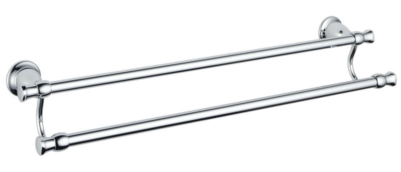 Lockwood 24" Double Wall Mounted Towel Bar, Chrome