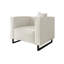 Chaise d'appoint rembourrée en lin-533724249