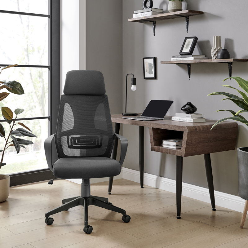 Jenkin Black Office Chair Black Leg