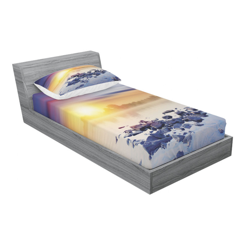 Microfiber Sheet Set, Twin Sheet Set with Fitted Sheet