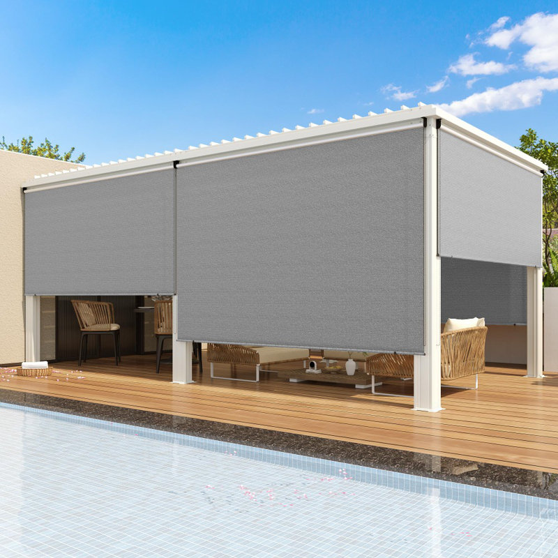 Pare-soleil d'extérieur avec protection UV, H 10 pi x l 8 pi, Gris