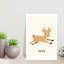 Running Spotted Fawn Contemporary Deer Animal Winter Wall Art Print-808421760