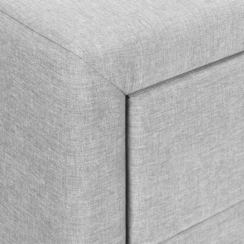 Table de chevet, table de chevet, bout, côté, lampe, tiroir de rangement, chambre à coucher, revêtement, aspect lin gris, transitionnel