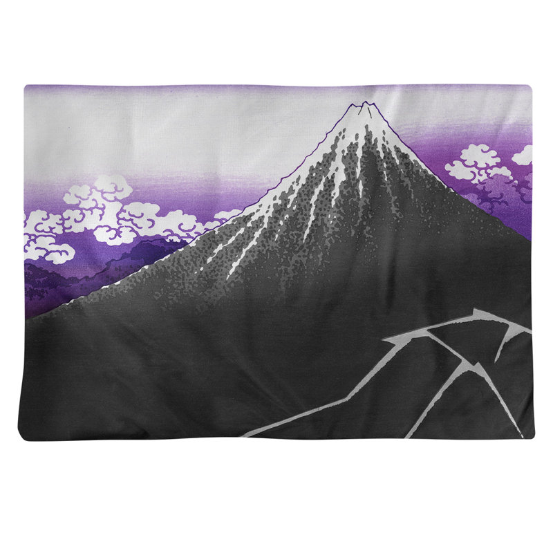 Récapitulatif 18" lightning the summit Katsushika Hokusai, Ciel mauve, Sergé de coton