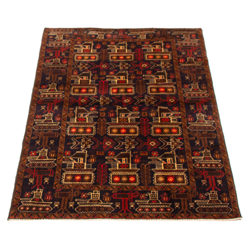 Teimani Navy Rug 3'8" x 6'4"