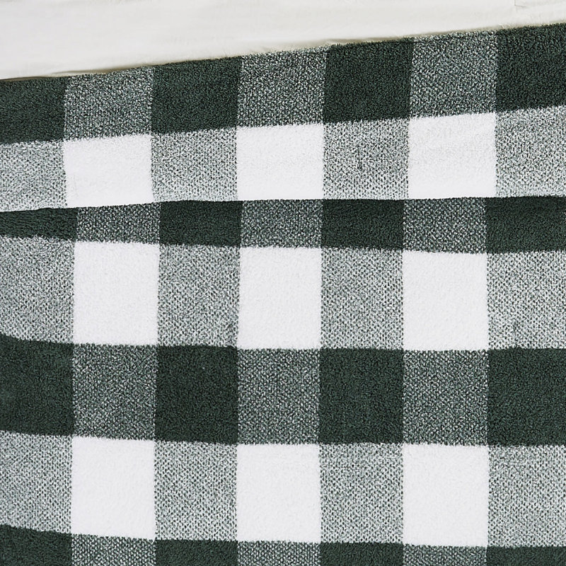 Cannon Cozy Buffalo Check Comforter Set, Twin XL Comforter + 1 Standard Sham, Green Plaid