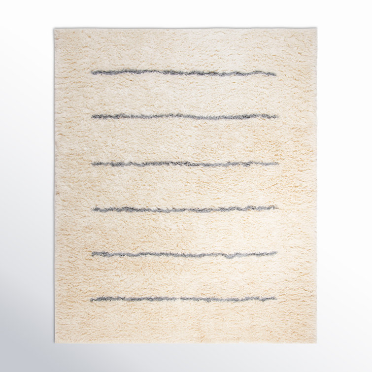 Mayer Handmade Wool Ivory/Gray Rug