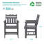  Chaises de salle à manger ergonomiques pour l'extérieur avec quincaillerie en acier inoxydable 304 et chaises de patio toutes saisons pour balcon et terrasse-222701010