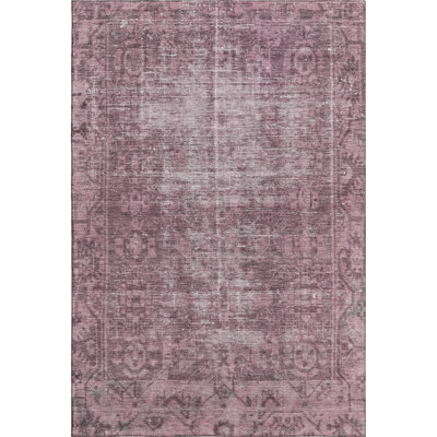 Premium Machine Washable Larock AMF1228 Global Rug
