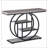 41.3" Industrial Console Table, 4-Tier Grey Sofa Table with Unique Circle Metal Frame & Storage Shelves, Narrow Entryway Accent Table for Living Room-901440683