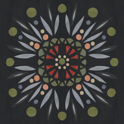 Folk Mandala II - Wrapped Canvas Print