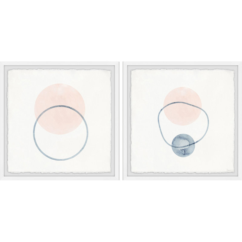 " Unperfect Circles " by Parvez Taj 2 - Pieces Painting Print