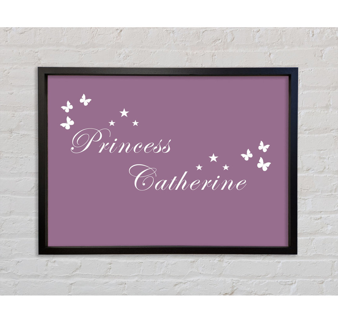 Girls Room Quote Your Own Name Princess - Einzelner Bilderrahmen Typografie auf Leinwand