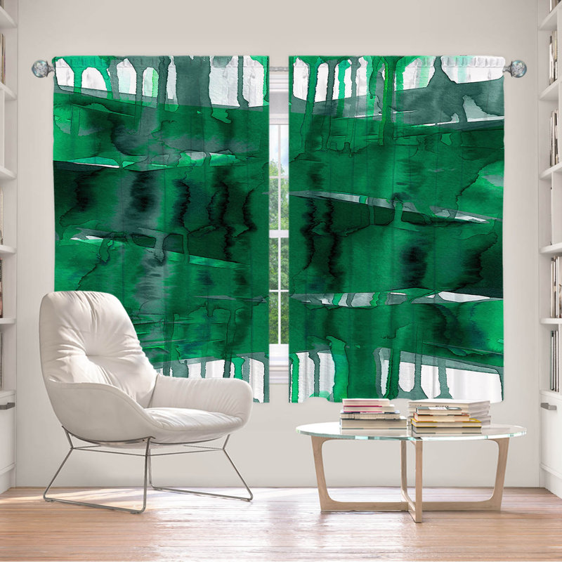 Jemine Room Darkening Curtain Pair, 56" W x 78" L, Electric Blue