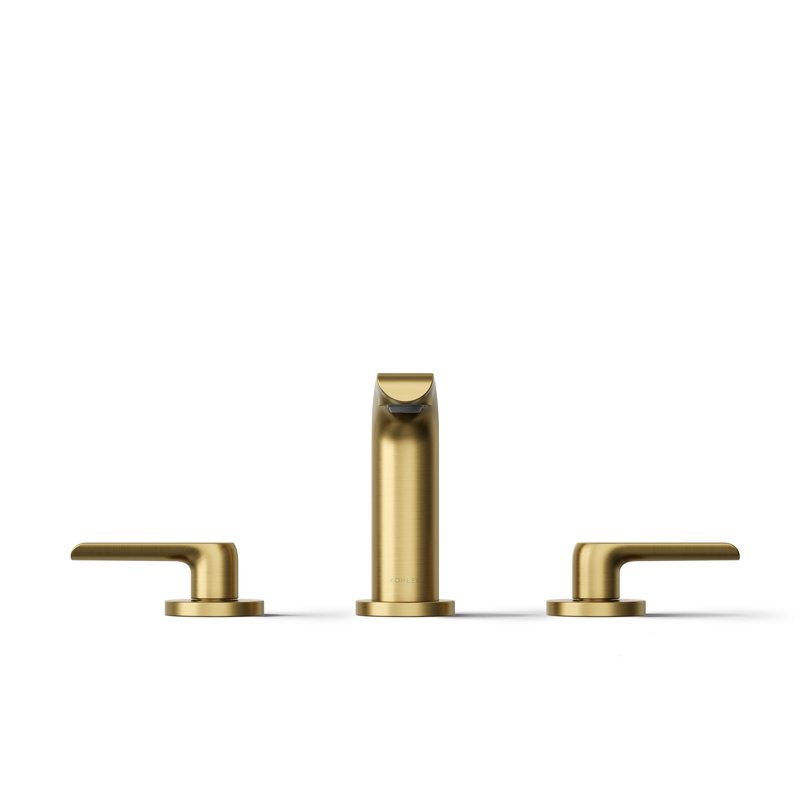 Avid Widespread Bathroom Sink Faucet, Vibrant Brushed Moderne Brass