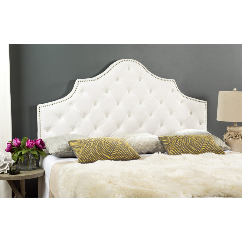 Danile Upholstered Headboard, White, Twin