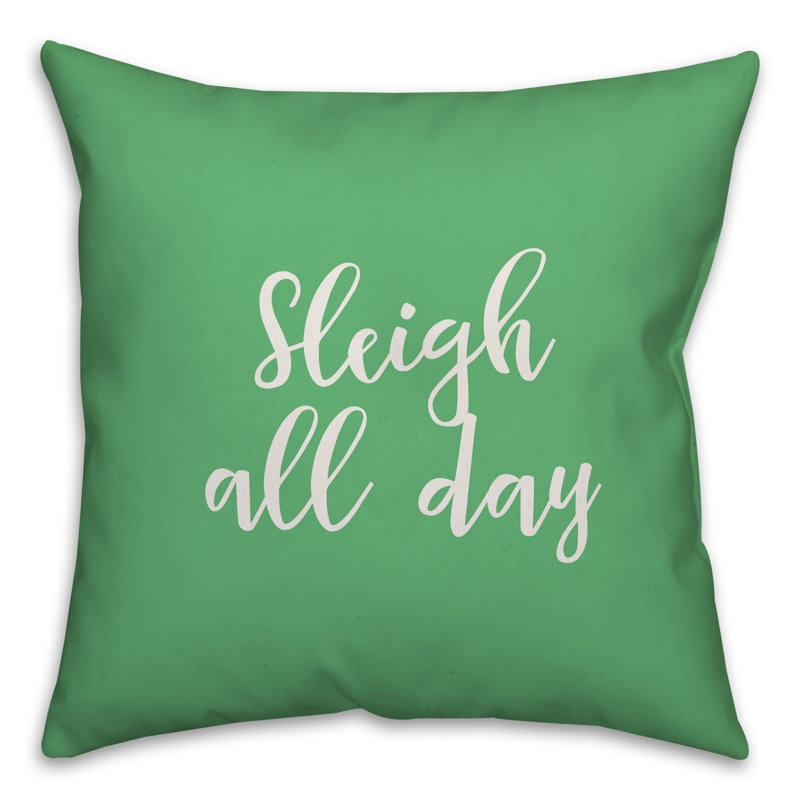  Coussin Sleigh All Day, Vert clair, Housse de coussin