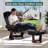 Swivel Recliner Chair with Ottoman, Adjustable PU Leather Recliner with Wood Base, Thick Padded Cushion, Modern Reclining Chair & Ottoman Set for Living Room, Bedroom, Office, Small Spaces