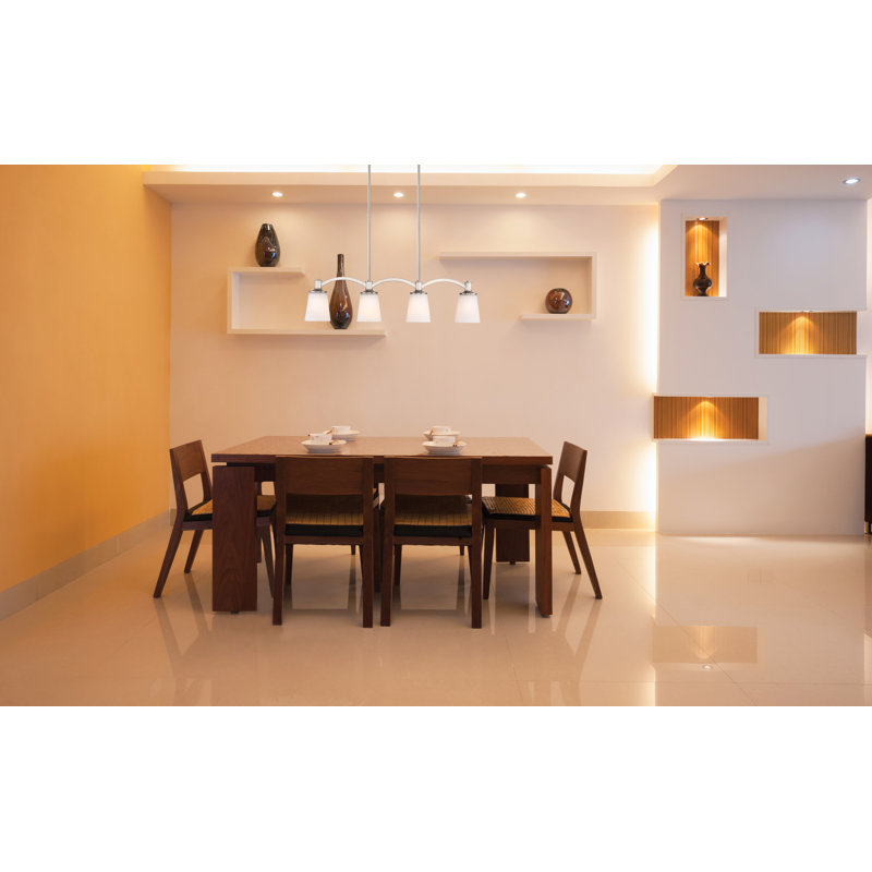 Alejandre 4-Light Steel Linear Pendant, Brushed  Nickel