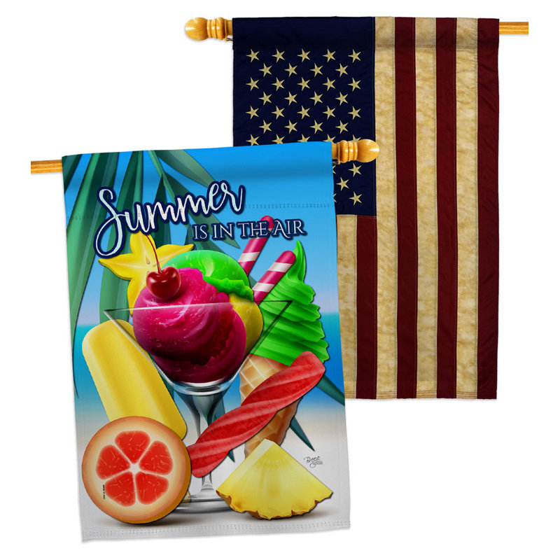 Drapeau de maison été en l'air 40 po x H 28 po x 28 po