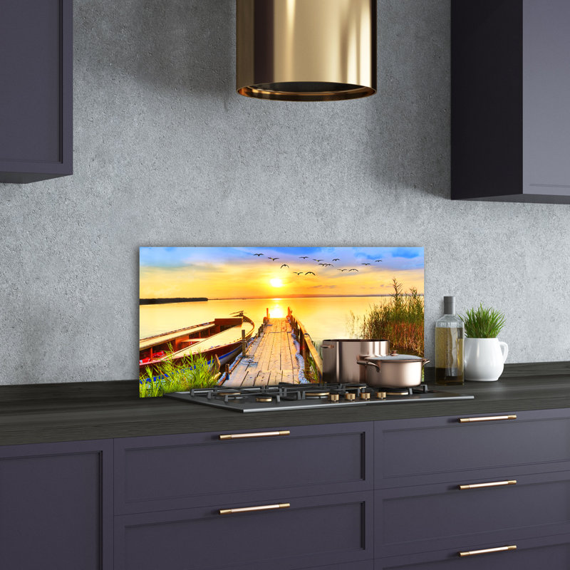 50cm W x 100cm L Glass Peel and Stick Panel