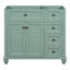 Meuble-lavabo de 36 po sans lavabo supérieur, ensemble de meuble-lavabo autoportant avec 2 tiroirs et portes à fermeture douce, armoire de rangement en bois massif