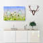 Two Butterflies upon Yellow Flowers - Wrapped Canvas-56644367