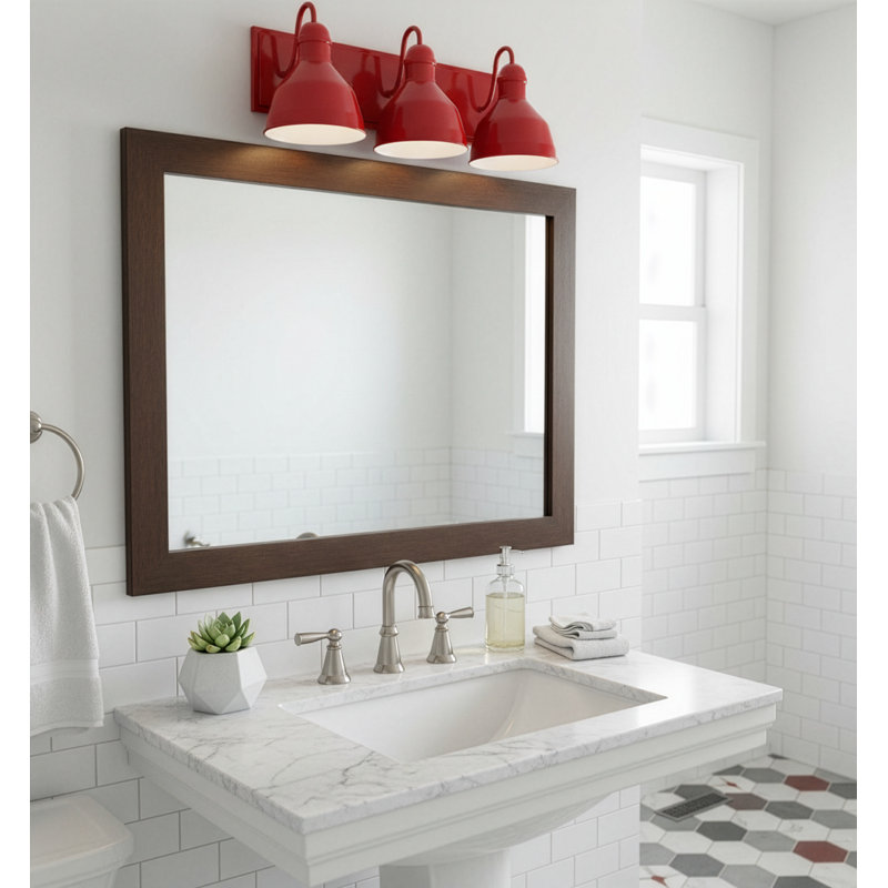 Hachiro Dimmable Vanity Light, Red, 3