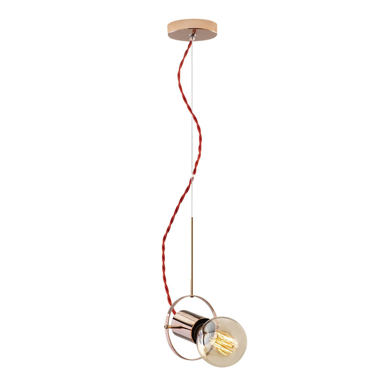 Luminaire suspendu à 1 lumière Aiker, Cuivre