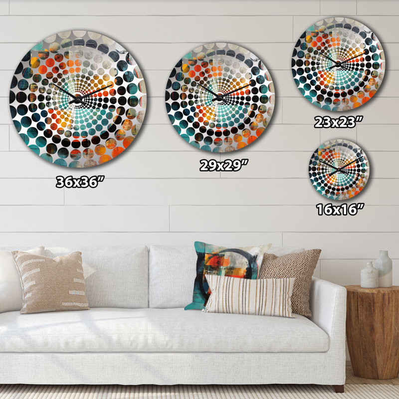 Jaemon - Horloge murale géométrique abstraite, Petit