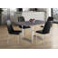 Table de salle à manger, rectangulaire, 60 po, cuisine, salle à manger, stratifié gris, métal chromé, contemporain, moderne-261413941