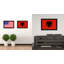 "albanie country flag" , reproduction d’art sur toile encadrée-41276218-41926549