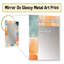 Orange amusant motif de formes III - miroir mural géométrique, miroir décoratif moderne, art imprimé en métal-1225477429