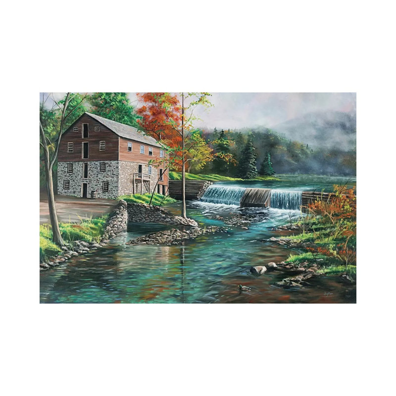 Everhart Mill by Christopher Lyter - Wrapped Canvas Painting, 66.04 cm H x 45.72 cm W