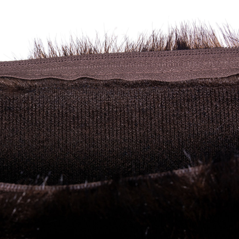The Holiday Aisle® 18" x 18" Cocoa Mink Faux Fur Pillow.