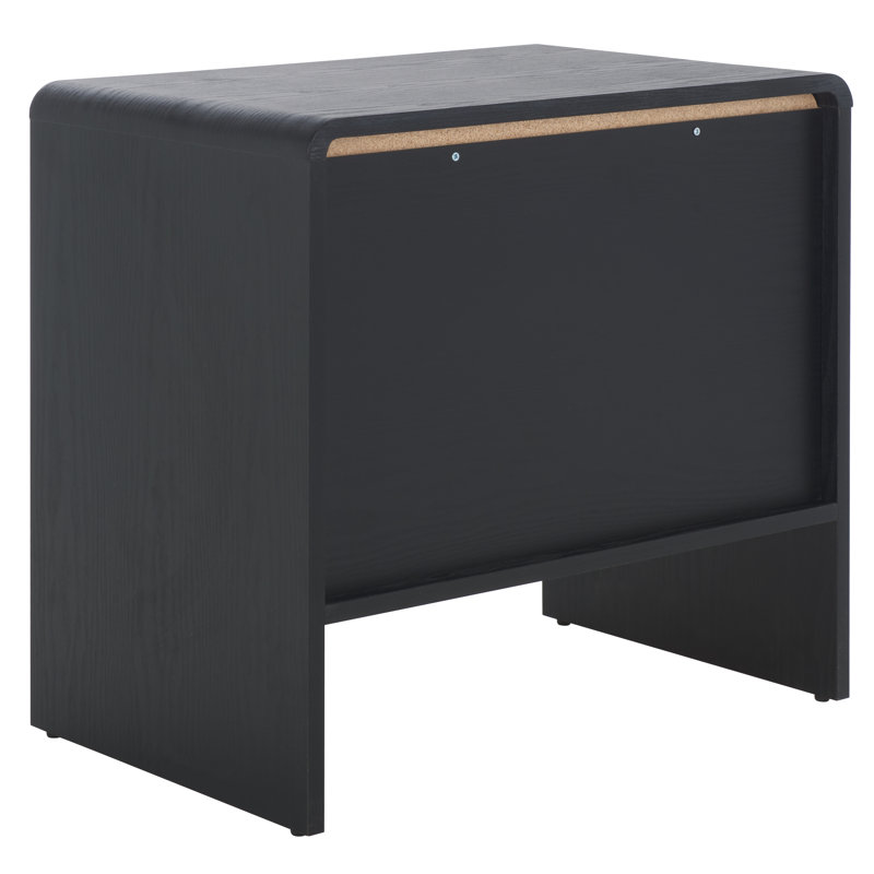 Welliver 2 Drawer Nightstand, Black