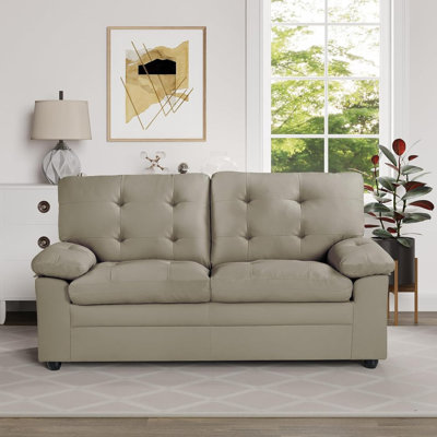 Modern Sofa Apartment Love Seat Love, 2-SEAT, Faux Leather