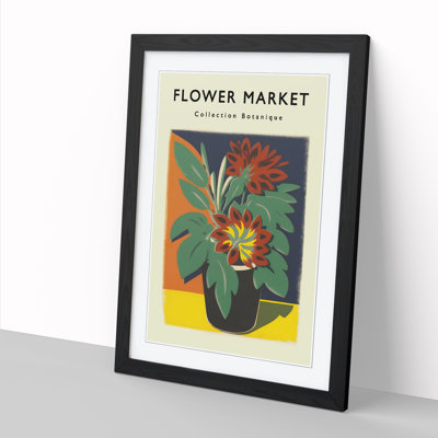 A Flower Market Exhibition Collection No.3 - Single Picture Frame Print on Wood