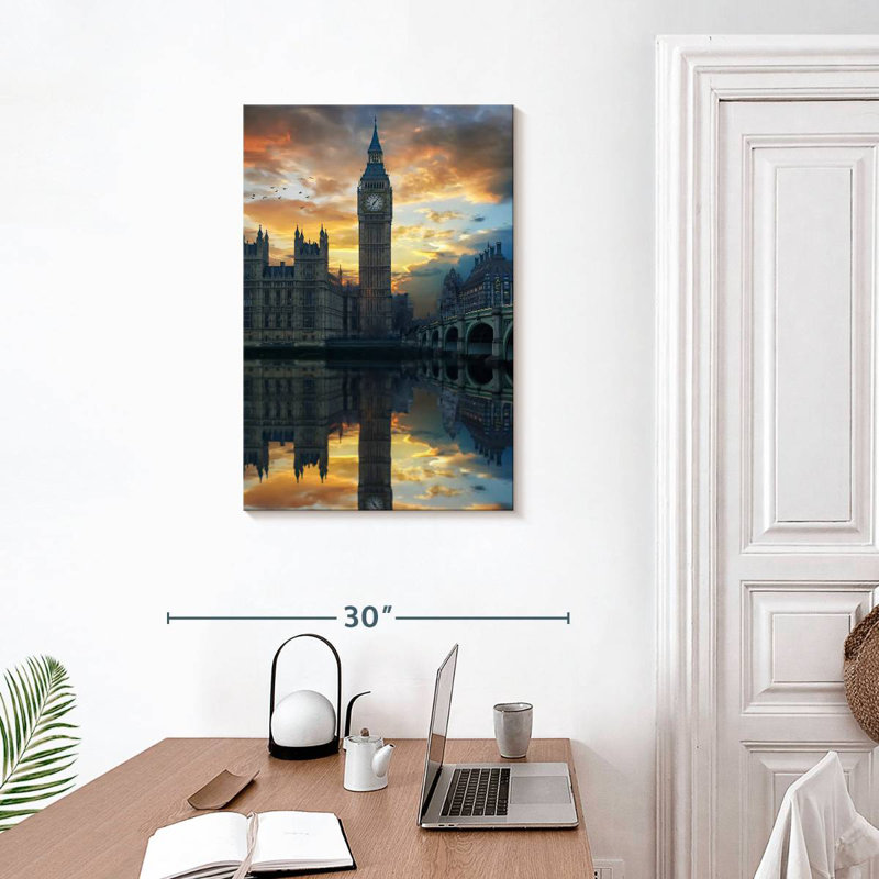 Aime Big Ben At Sunset, 30" H x 20" W