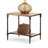 Cormira 24 In. Natural Oak Square Wood End Table With Display Shelf