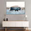 Bison et horizon sur toile-1337691843