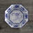 10” x 6.5” Decorative Porcelain Bowl with Blue and White Floral Patterns, Pleated Chinoiserie Accent Bowl for Tabletop, Sideboard, Mantel, or Shelf 