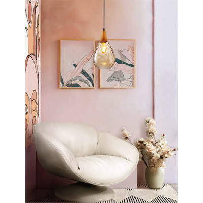 URBNLIVING 1 - Light Amber Single Pendant