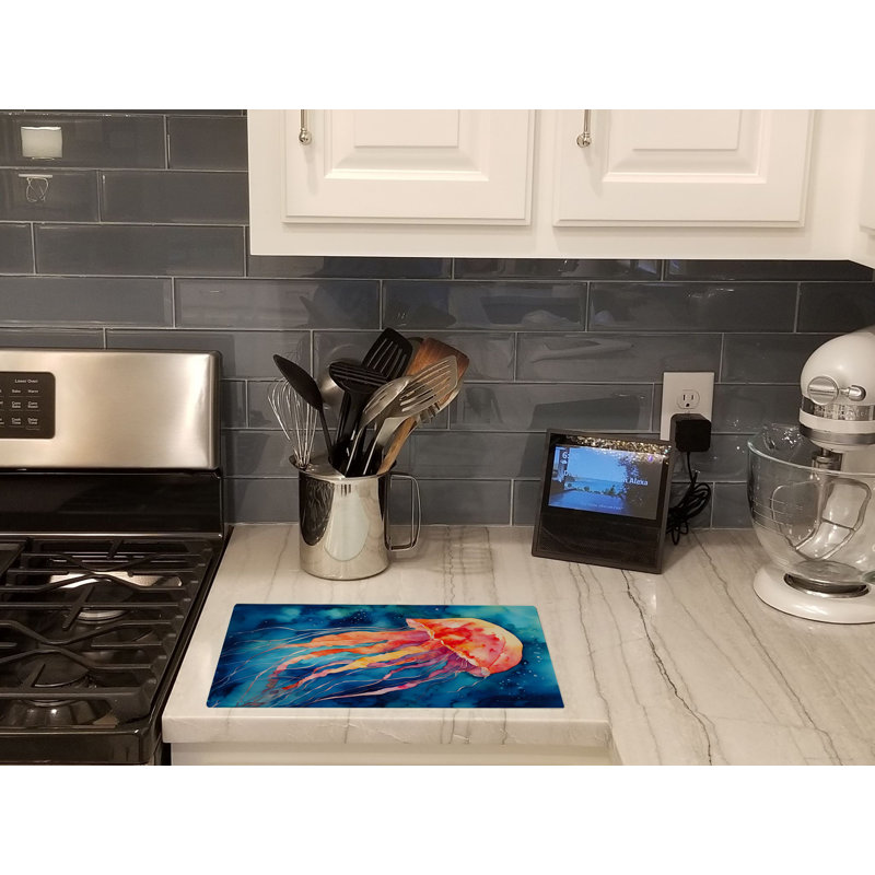 Jellyfish Glass Cutting Board Large