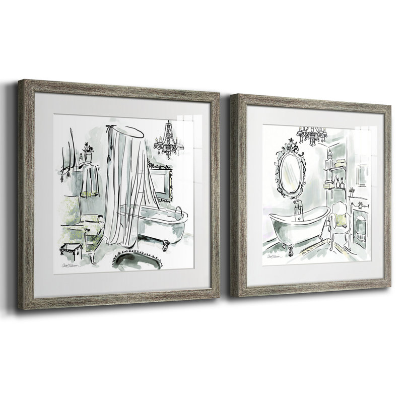 Cadre photo, ensemble de peintures sur papier