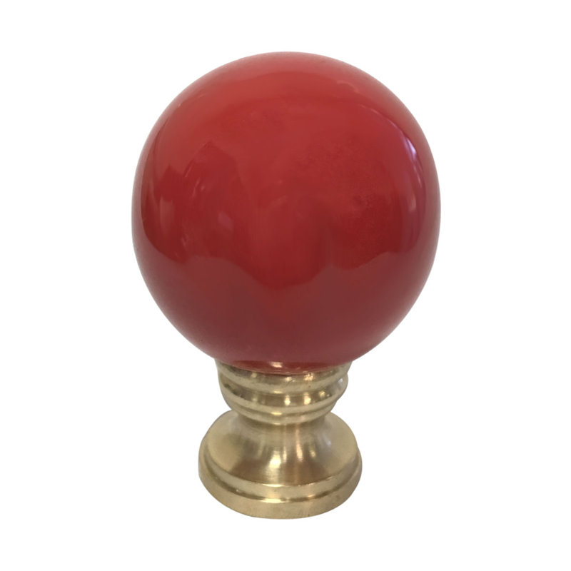 Faîteau de lampe sphérique en céramique, Rouge