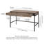 Evans 121.285cm W Rectangle Writing Desk-1000150491